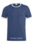 T-shirt m/c girocollo bicolore Nome Clique