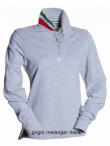 Polo donna m/l c/tricolore Long Nation Lady Payper