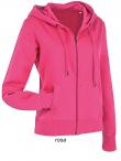 Felpa donna cappuccio zip lunga Active ST5710 Stedman