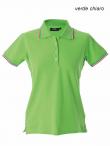 Polo donna m/c profilo tricolore Aosta Lady JRC