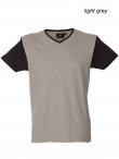 T-shirt m/c bicolore scollo a V Cadice JRC