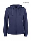 Felpa donna tecnica c/cappuccio Basic Active Hoody Full zip Ladies Clique