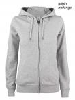 Felpa donna con cappuccio Premium OC Hoody Full zip lady Clique