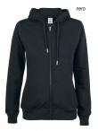 Felpa donna con cappuccio Premium OC Hoody Full zip lady Clique