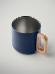 Tazza doppio strato manico legno