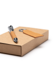 Set regalo Penna Portachiavi pelle riciclata